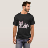 猫とナマズ Tシャツ (正面フル)