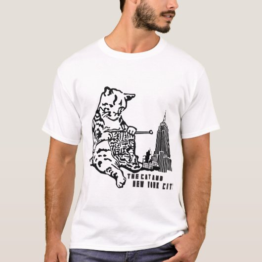猫とニューヨークシティ Tシャツ (正面)