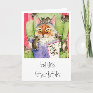 猫とネズミのおもしろい誕生日 カード