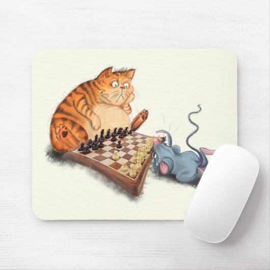 猫とネズミのチェス マウスパッド (マウス)