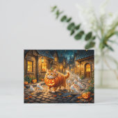 猫とネズミのハロウィン市街散歩 ポストカード (スタンド正面)