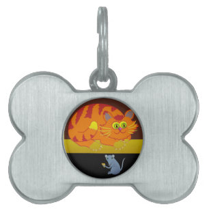 猫とネズミのペットタグ ペットネームタグ