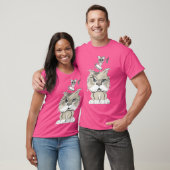 猫とネズミのレトロ Tシャツ (ユニセックス)