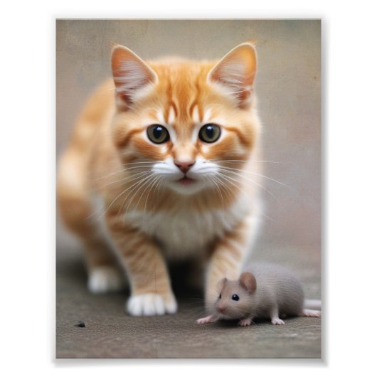 猫とネズミ フォトプリント            (正面)