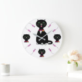 猫とネズミ ラージ壁時計 (ホーム)