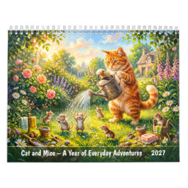 猫とネズミ - 1年365日の日常冒険 カレンダー