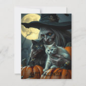 猫とハロウィンの魔女 シーズンカード (正面)