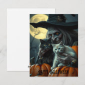 猫とハロウィンの魔女 シーズンカード (正面/裏面)