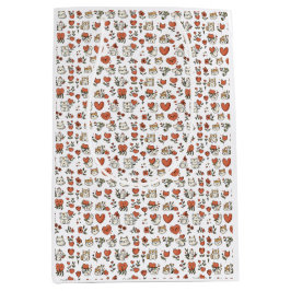 猫とハートの抱き枕：可愛魅力的&かわいい ミディアムペーパーバッグ