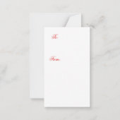 猫とハートキッズバレンタイン ノートカード (裏面)