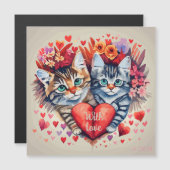 猫とハート (正面/裏面)