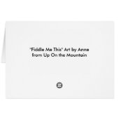 猫とバイオリンのグリーティングカード (裏面横)