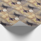 猫とバイオリンの赤ちゃんシャワー ラッピングペーパー (角)