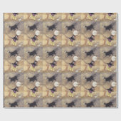 猫とバイオリンの赤ちゃんシャワー ラッピングペーパー (フラット)