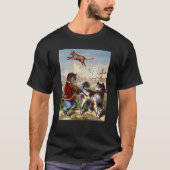 猫とバイオリン子供部屋韻Tシャツ子供へ Tシャツ (正面)