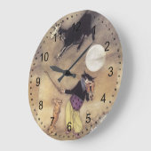 猫とバイオリン ラージ壁時計 (傾斜)