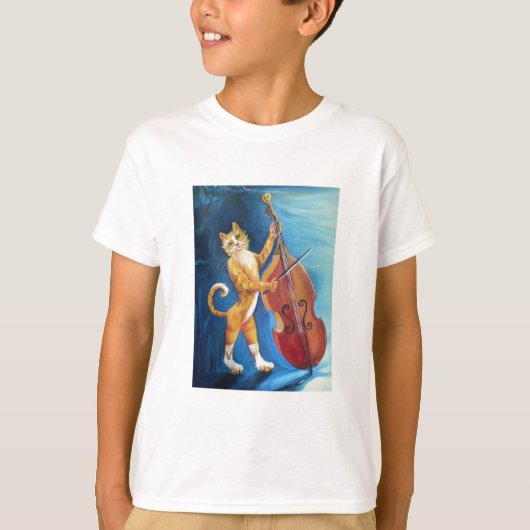 猫とバイオリン Tシャツ (正面)