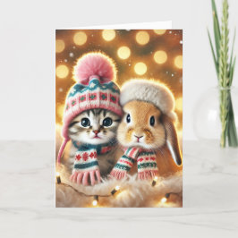 猫とバニーのクリスマスカード シーズンカード