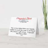 猫とバラのバレンタインデー シーズンカード (裏面)