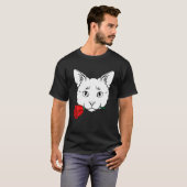 猫とバラバレンタインデーかわいいVデイ子猫キット Tシャツ (正面フル)
