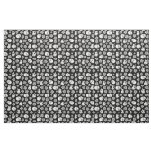 猫とバラ白黒ファブリック ファブリック (ファットクウォーター)