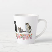 猫とバラ カフェラテマグ (右)