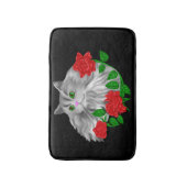 猫とバラ バスマット (正面縦)