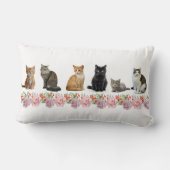 猫とバラ ランバークッション (裏面)
