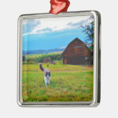 猫とバーンズ メタルオーナメント (左)