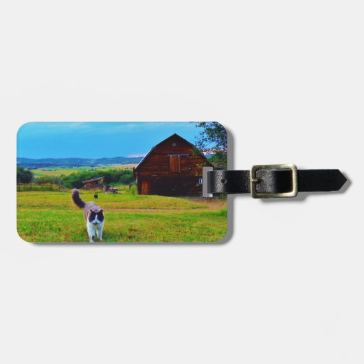 猫とバーンズ ラゲッジタグ (正面横)