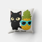 猫とパイナップルは友最高の達である クッション (裏面)