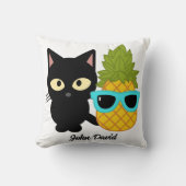 猫とパイナップルは友最高の達である クッション (正面)