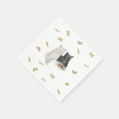 猫とパスタかわいいマッチ箱 スタンダードカクテルナプキン (角)