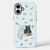 猫とパスタの誕生日カード Case-Mate iPhoneケース (裏面)