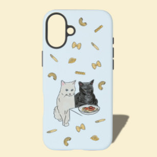 猫とパスタの誕生日カード iPhone 16 PLUSケース
