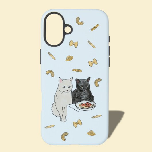 猫とパスタの誕生日カード Case-Mate iPhoneケース