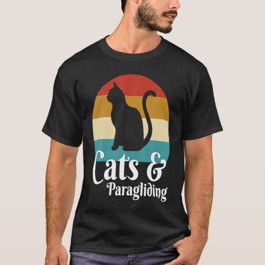 猫とパラグライダー Tシャツ (正面)