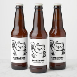 猫とビール1 ビールラベル