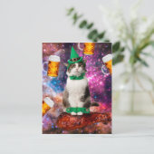 猫とビール ポストカード (スタンド正面)