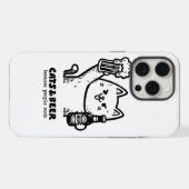 猫とビール 1 iPhoneケース (裏面横)