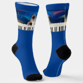 猫とピアノ ソックス (傾斜あり)