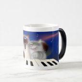 猫とピアノ モーフィングマグカップ (正面右)