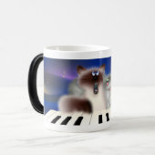 猫とピアノ モーフィングマグカップ (正面左)