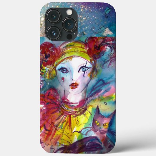 猫とピエロ/ヴェネツィアカーニバル Case-Mate iPhoneケース (裏面)