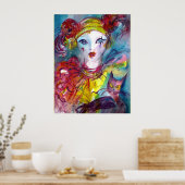 猫とピエロ/ヴェネツィア仮面 ポスター (キッチン)