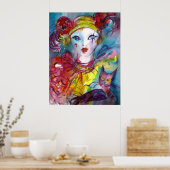 猫とピエロ/ヴェネツィア仮面 ポスター (キッチン)