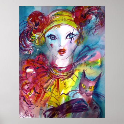 猫とピエロ/ヴェネツィア仮面 ポスター (正面)