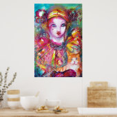 猫とピエロ/ヴェネツィア仮面 ポスター (キッチン)