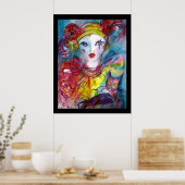 猫とピエロ/ヴェネツィア仮面 ポスター (キッチン)