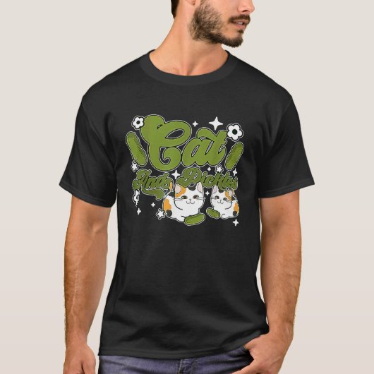 猫とピクルス キュウリ猫 Tシャツ (正面)